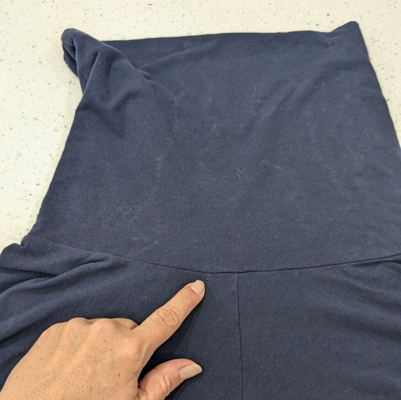 J.Crew Woman Navy Blue Cowl Neck Poncho  T-Shirt Fabric Stretchy Flowy Casual S - Picture 5 of 9